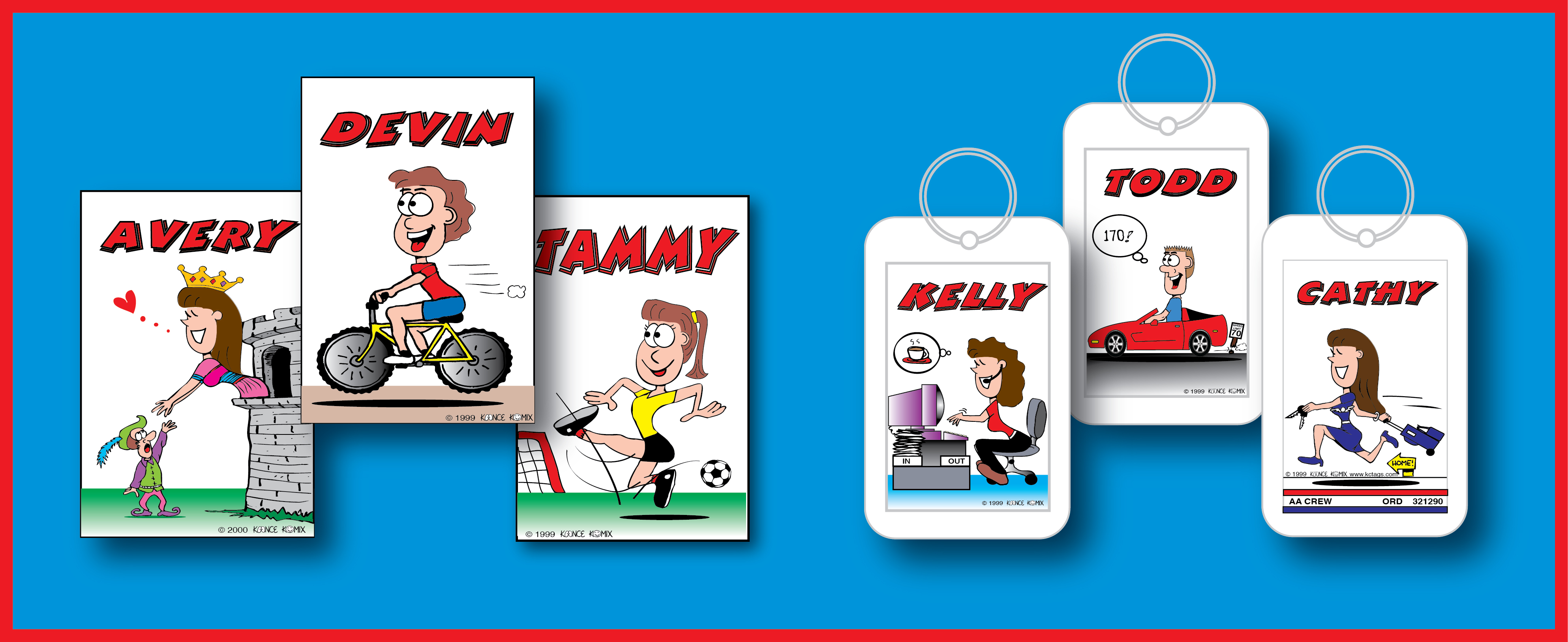 Personalized gifts products family cartoons